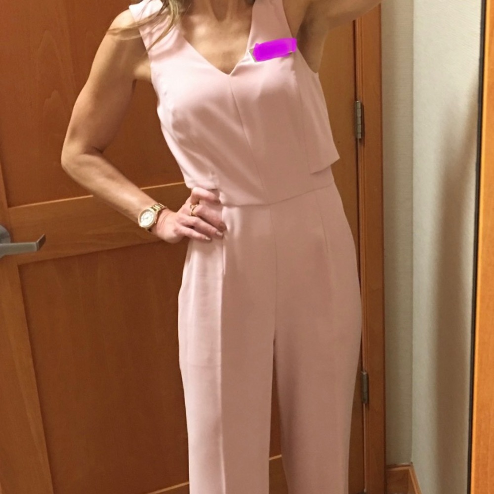 Elegant Pink Sleeveless Jumpsuit